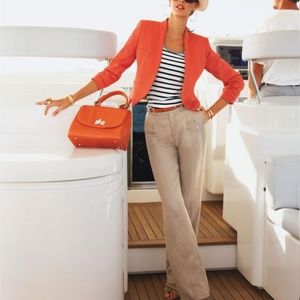 White house Black Market beige Cotton pants size 6